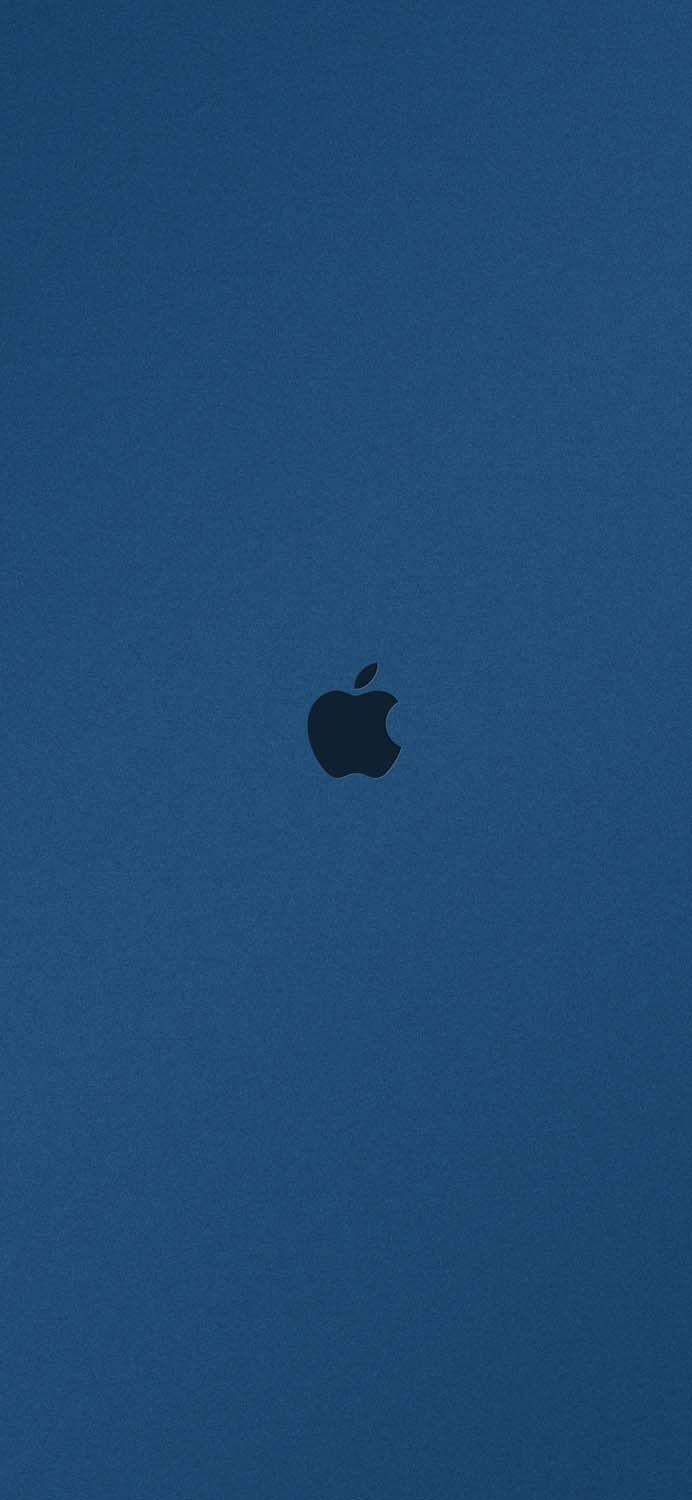 Apple Logo Blue Background Wallpaper