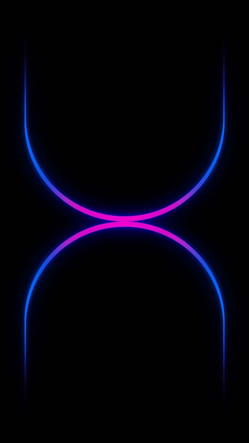 iPhone 16 Pro Max Dark Blue Circle Lines Wallpaper