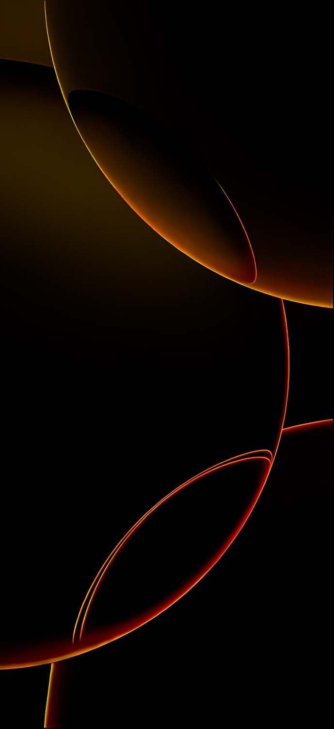 iPhone 16 Pro Dark Red Circles Wallpaper