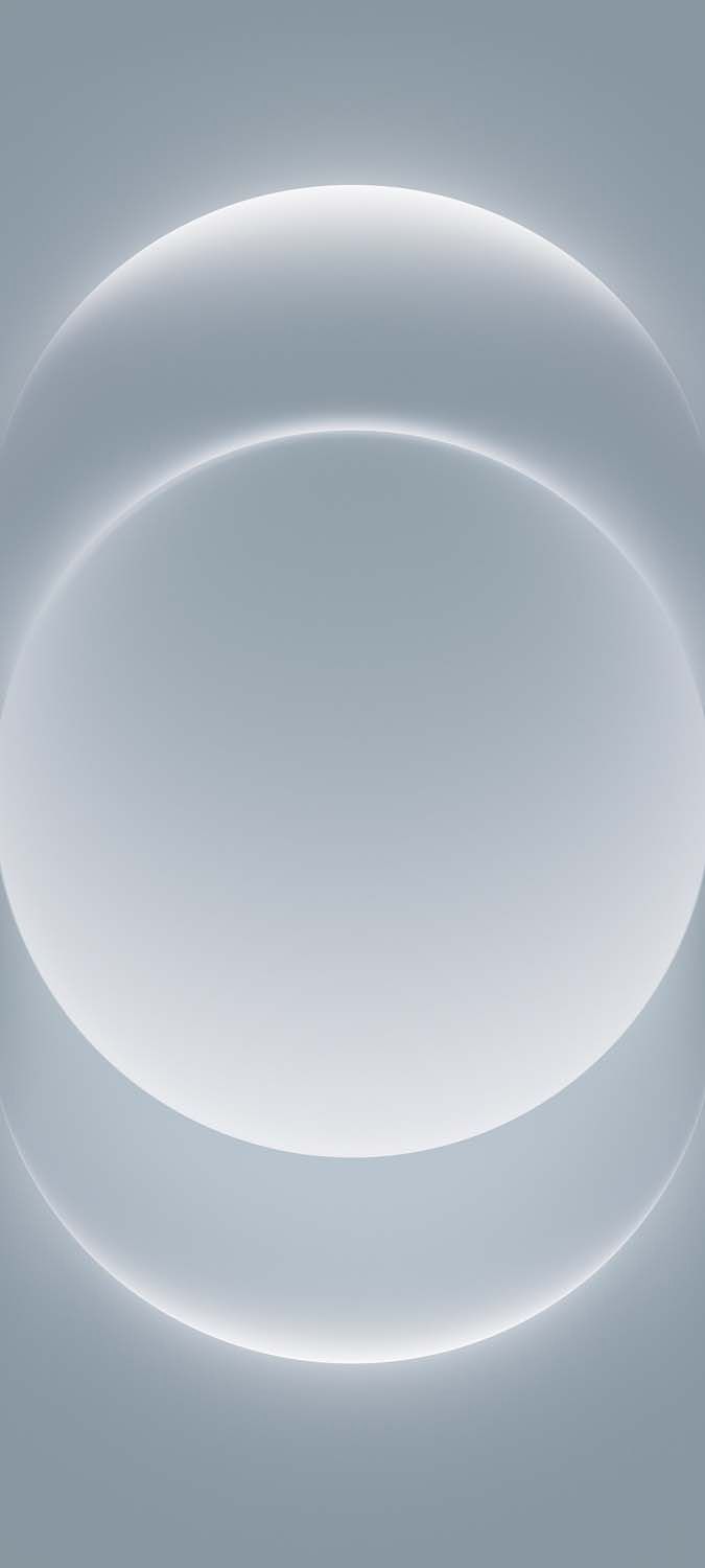 iPhone 16 Pro Dual Circles White Wallpaper