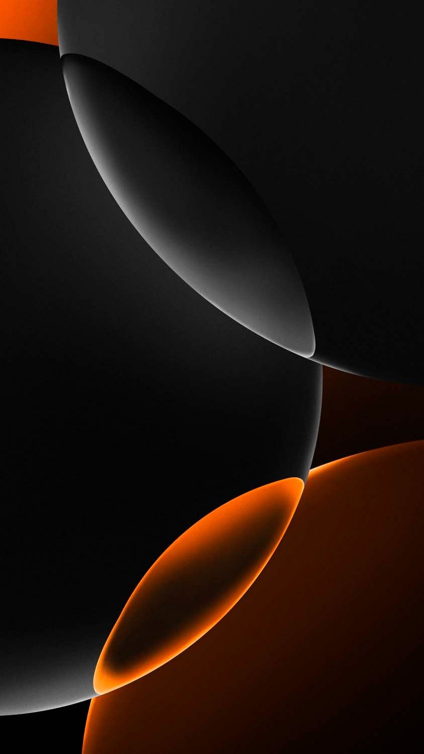 iPhone 16 Pro Orange Black Wallpaper