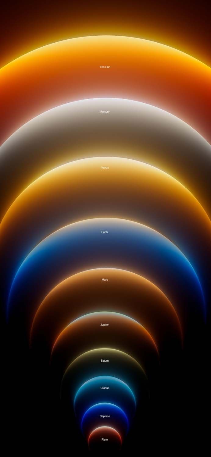 iPhone 16 Pro Solar System Wallpaper