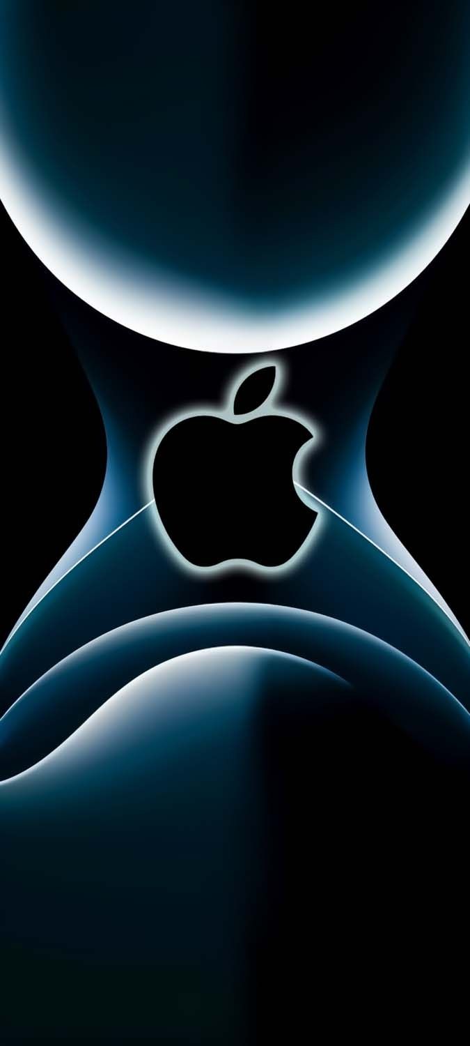 Apple Logo Dark Neon