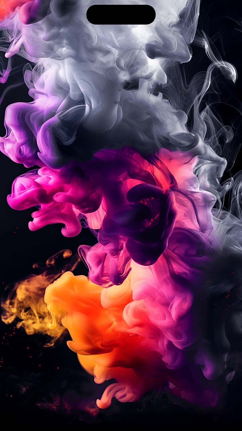 iPhone Dynamic Island Colorful Smoke