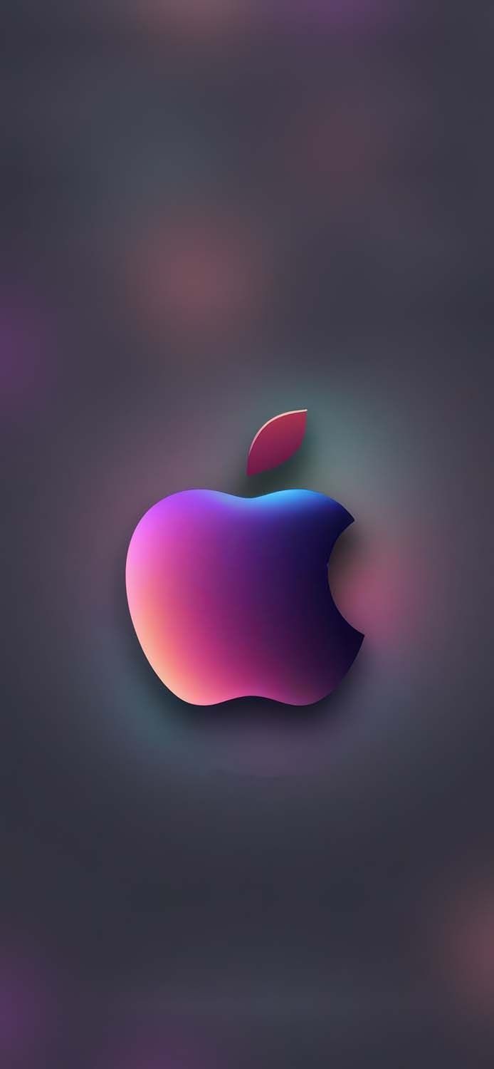 Apple Logo 3D Gradient Wallpaper