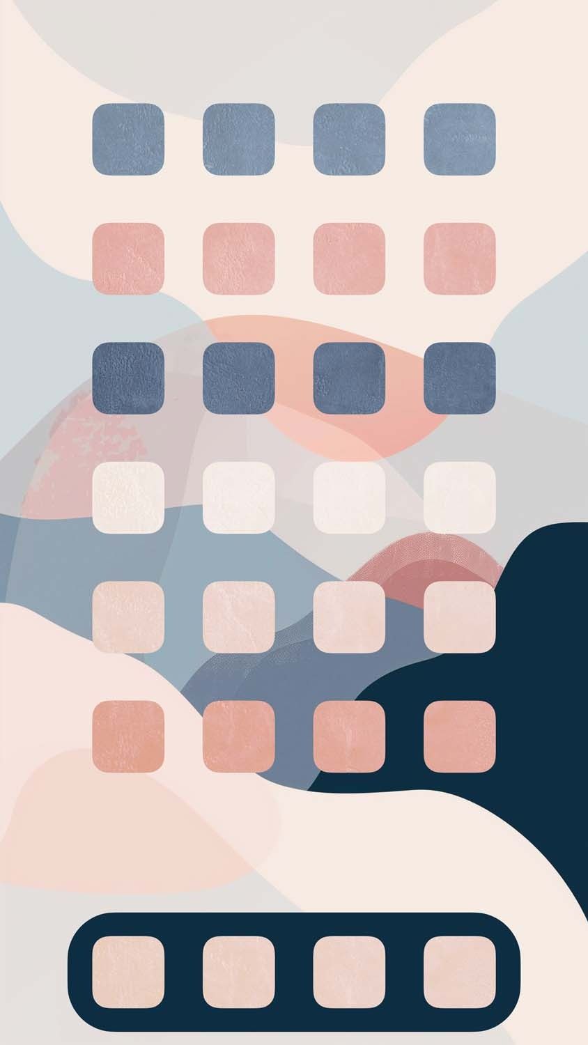 iOS 18 App Dock Minimal Wallpaper