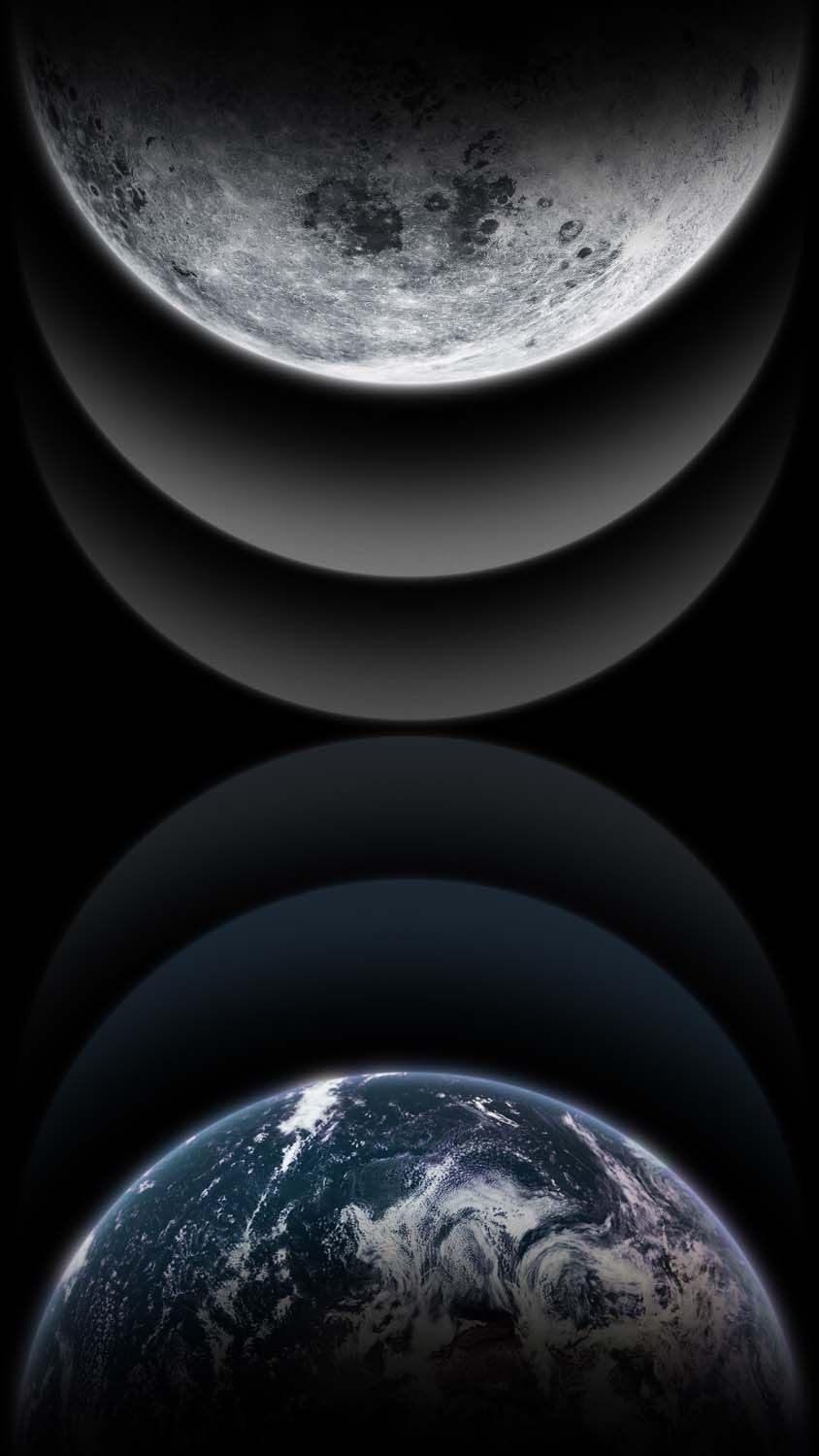 Earth vs Moon Wallpaper