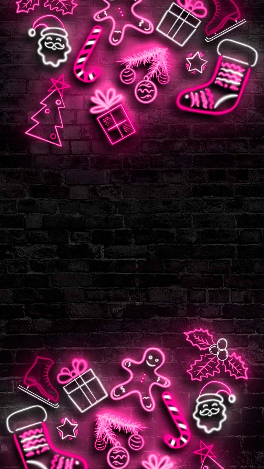 Neon Xmas Wallpaper