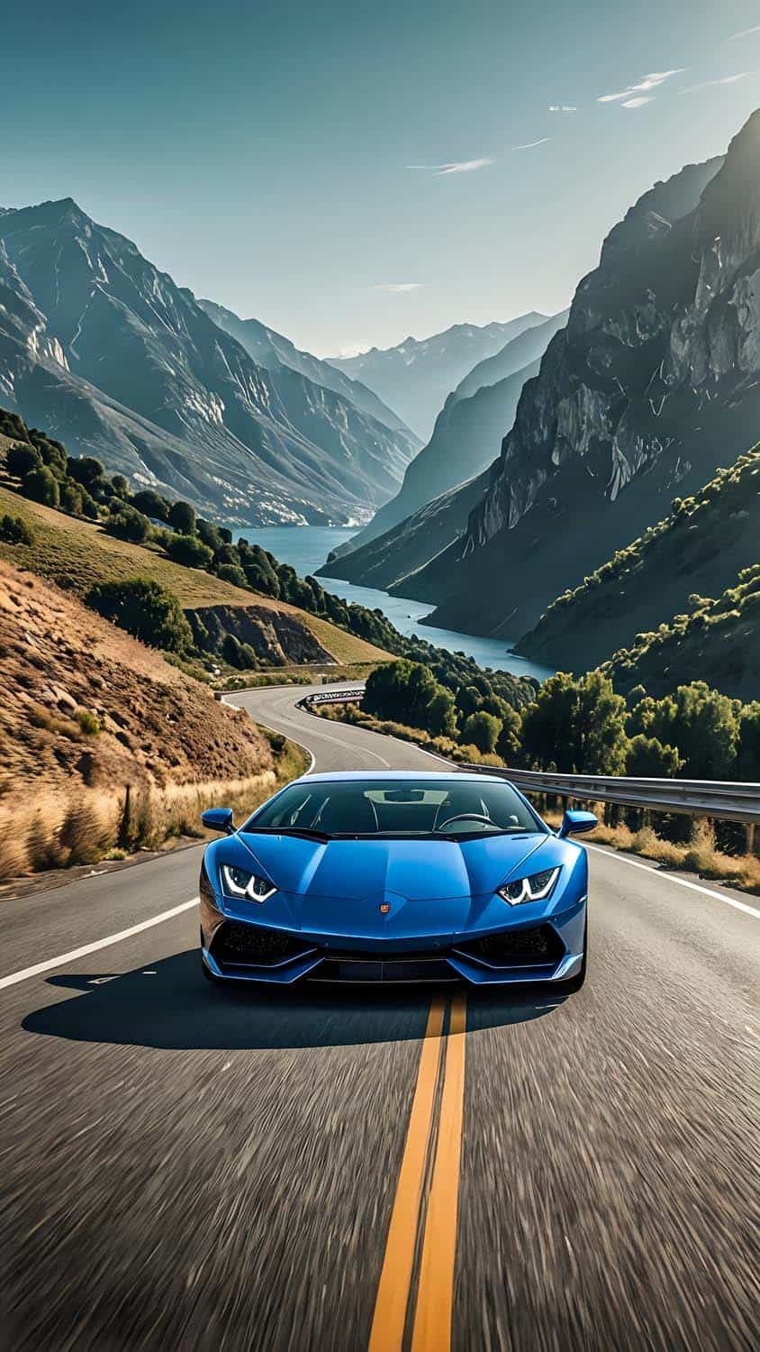 Blue Lambo Wallpaper