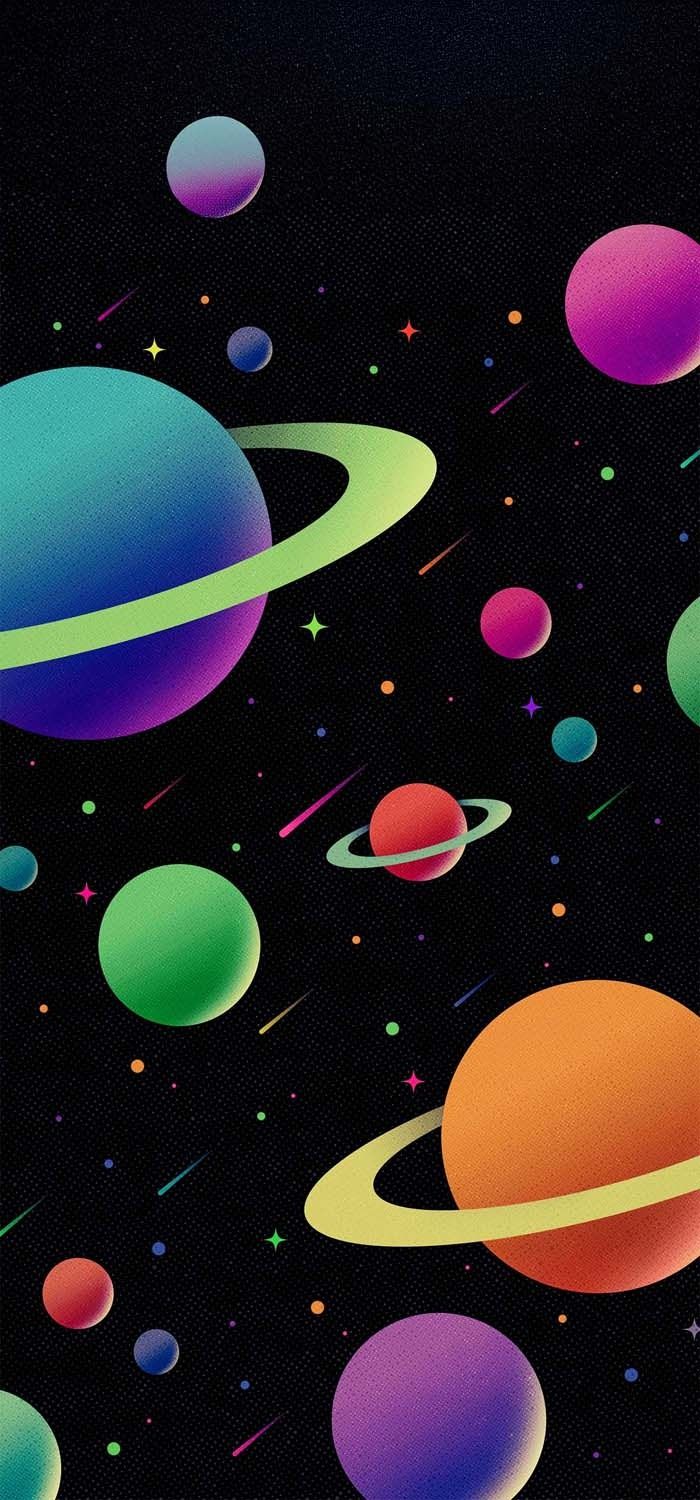 Colorful Planets Wallpaper