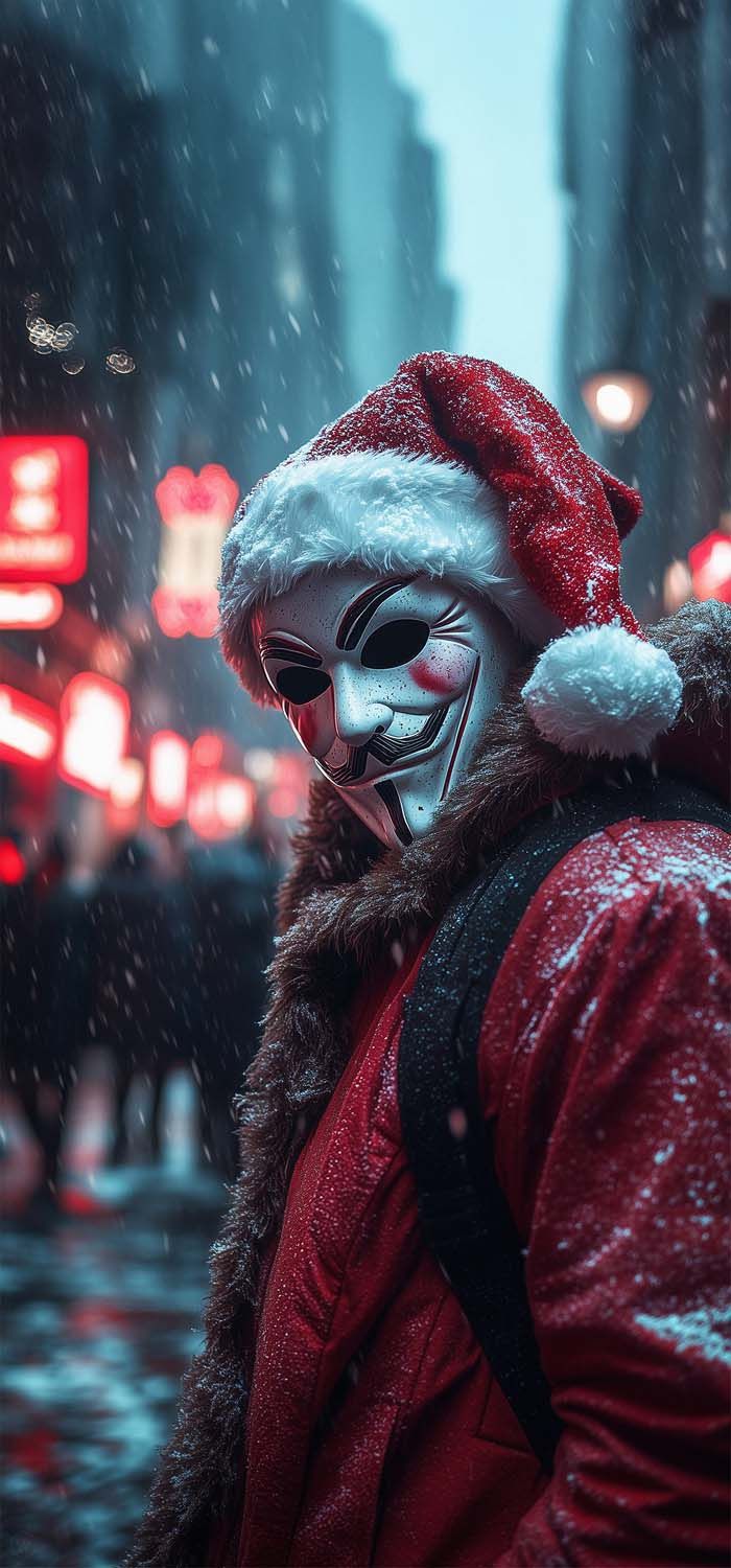 Anonymous Santa Wallpaper