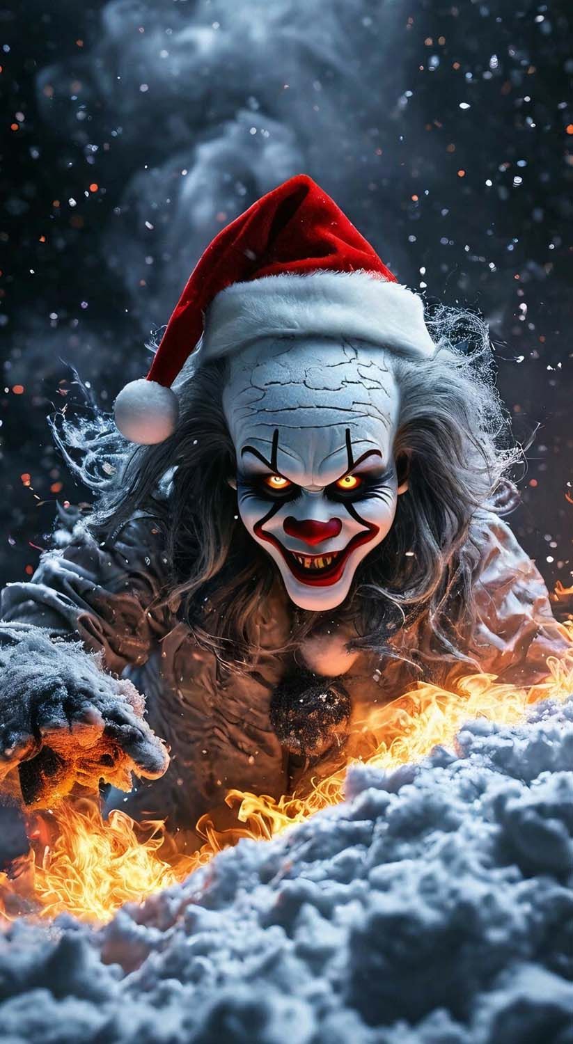 Horror Christmas Clown Wallpaper