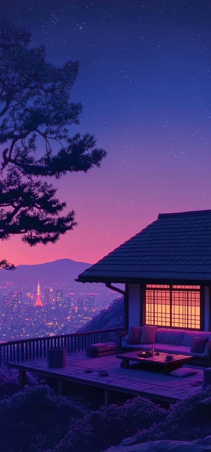 Lofi Nights Relaxing Home Wallpaper