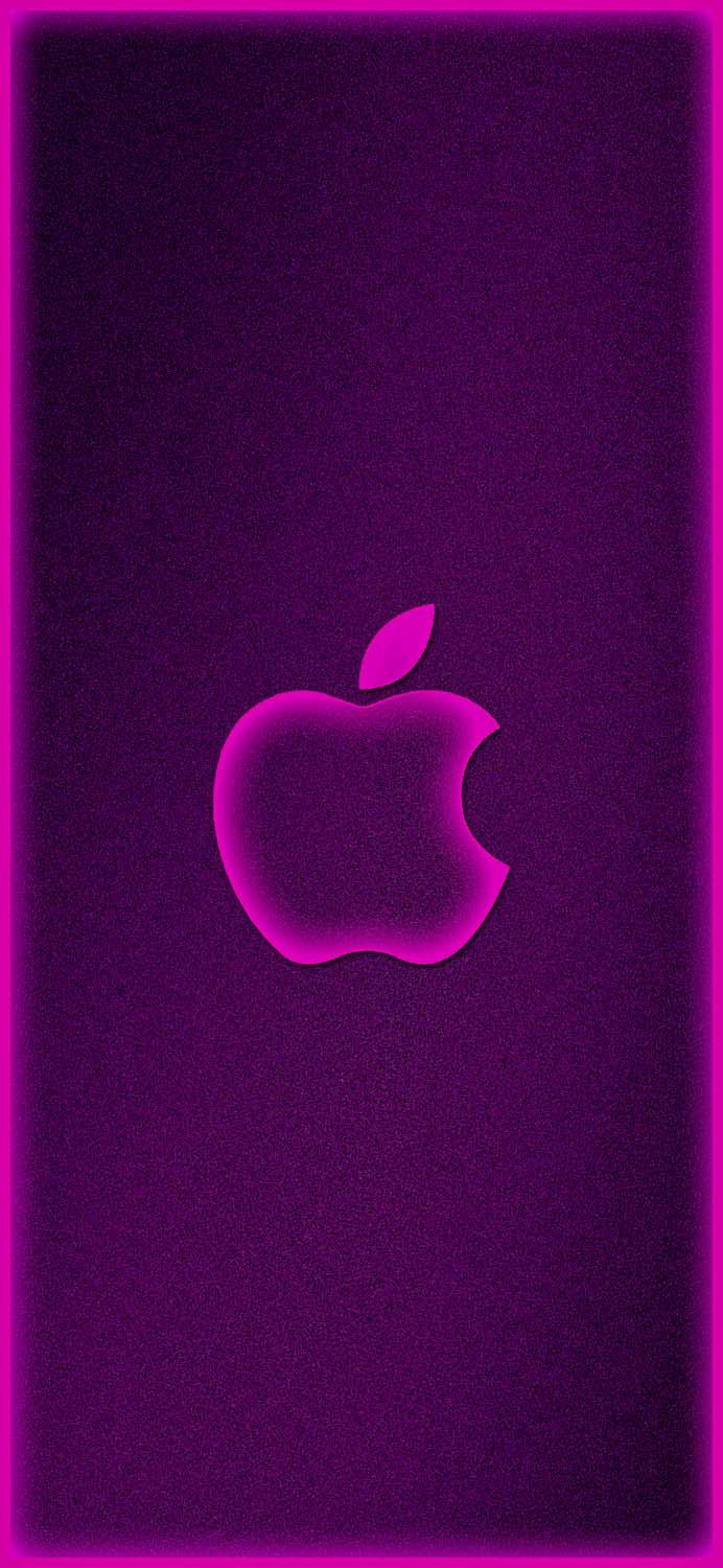 Apple Logo Purple Wallpaper