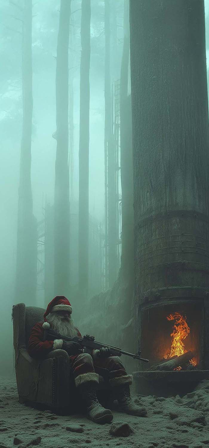 Christmas 2049 iPhone Wallpaper