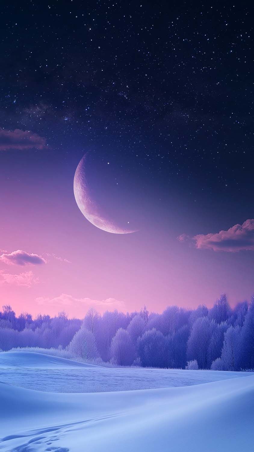 Snow Moon iPhone Wallpaper