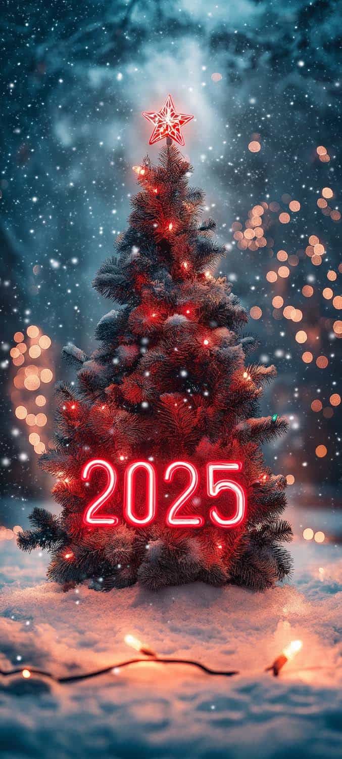 2025 Welcome New Year iPhone Wallpaper