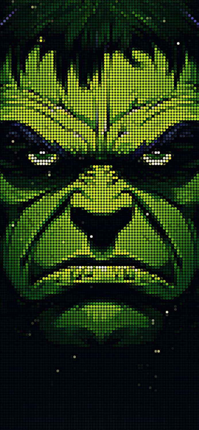 Hulk Pixel Art iPhone Wallpaper