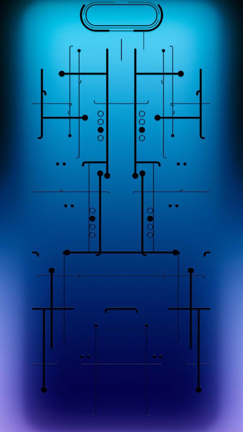 iPhone Dynamic Island Blue Wallpaper