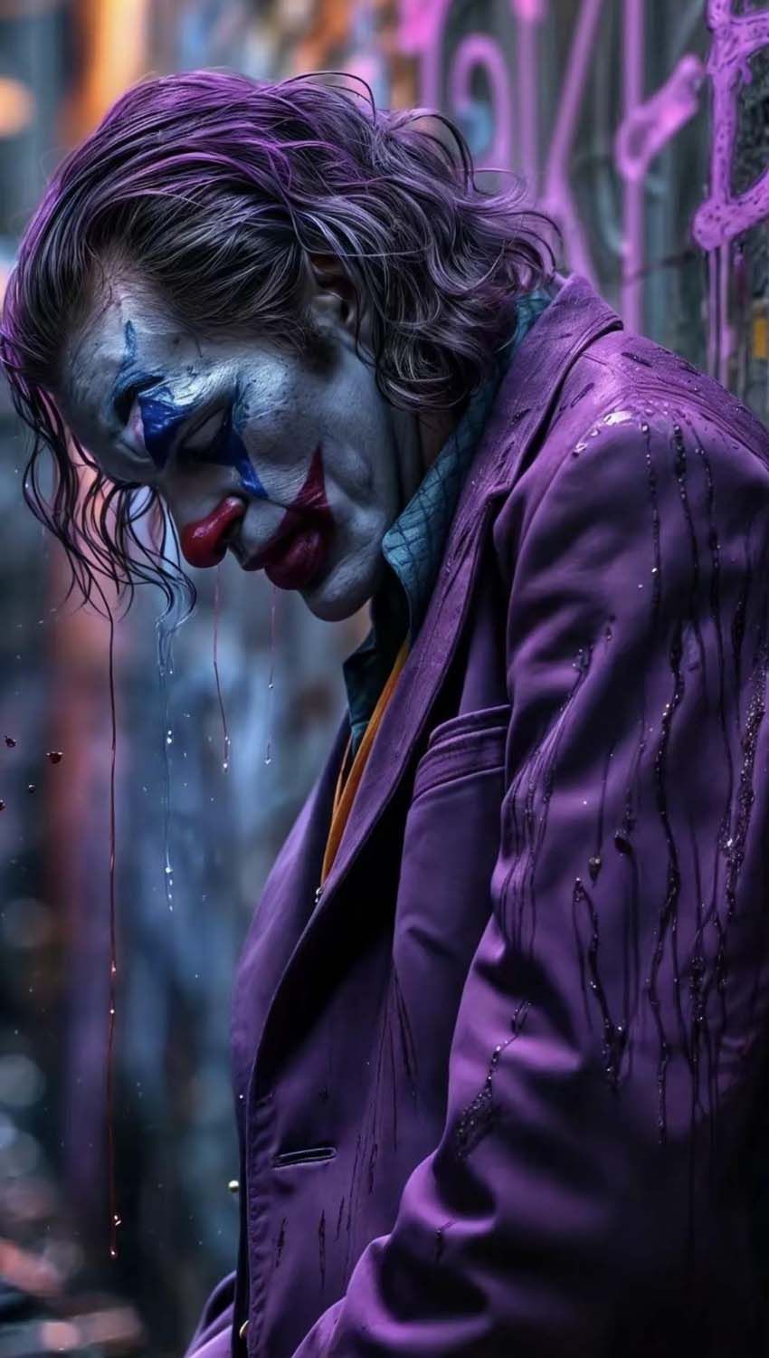 Joker Purple Suit iPhone Wallpaper