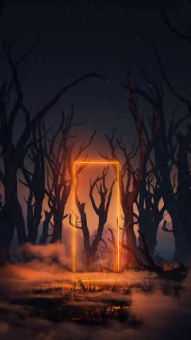 Neon Forest Night IPhone Wallpaper - IPhone Wallpapers