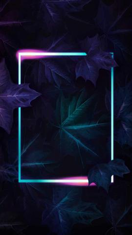 Neon Plant Foliage - IPhone Wallpapers