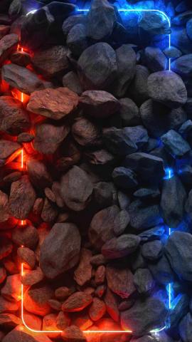 Neon Light Stones - IPhone Wallpapers