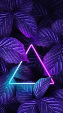 Neon Triangle Foliage Nature Iphone Wallpaper - Iphone Wallpapers  485