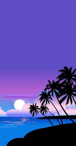 Nature Tree Palm Sky Sun Esvening Stock Vector (Royalty Free) 2032347566 Shutterstock