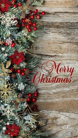 Download Merry Christmas Greeting Phone Wallpaper Wallpapers.com