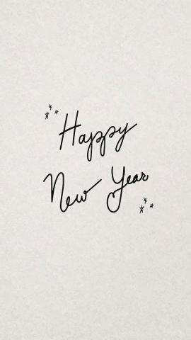 Download free image of Happy New Year phone wallpaper, holiday greetings typography by Baifern about 2022, paper background, christmas, christmas instagram story, and happy new year 4032496