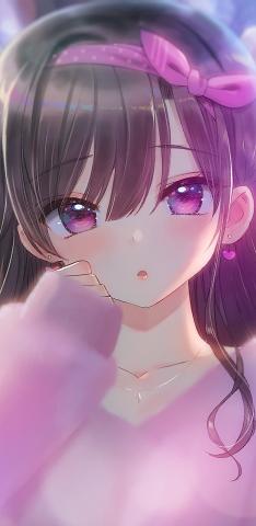 Cute anime girl, pink, kawaii, HD phone image wallpaper