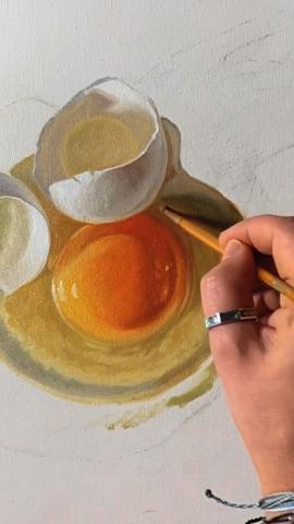 Cracked Egg Oil Painting Demo