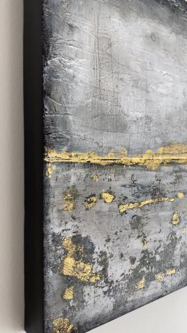 Gold and Grey Texture Panel