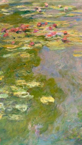 Download free image of Monet iPhone wallpaper, phone background, Water Lilies famous painting by The Metropolitan Museum of Art (Source) about monet, iphone wallpaper, monet paintings, landscape painting, and zen 3933712