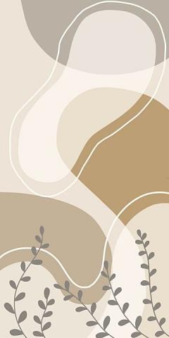 Simple Fluid For Mobile Wallpaper With Vine Plant Sillouet Background