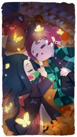 🗡️🎍¡!Wallpaper Anime Nezuko & Tanjiro¡!🎍🗡️ Fondo de pantalla de anime iphone, Fondo de pantalla de anime, Fondo de escritorio kawaii