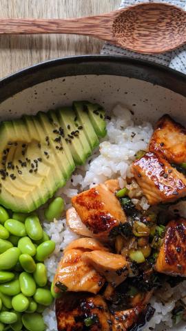 Teriyaki Salmon Sushi Bowl