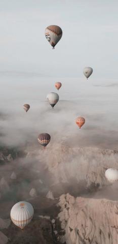Hot Air Balloons Cappadocia Lockscreen Landscape wallpaper, Scenery wallpaper, Iphone wallpaper themes