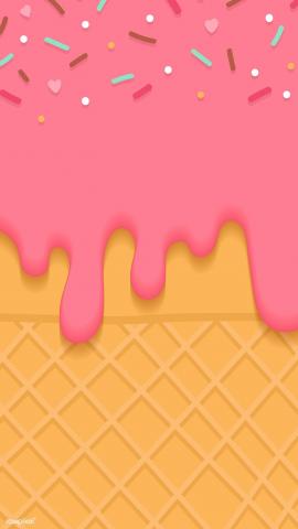 Download premium vector of Waffles with strawberry ice cream mobile phone wallpaper vector by Toon about ice cream, ice cream sprinkle, candy, candy texture, and ice cream drip 1226244