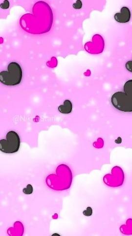 Pink and Black Hearts