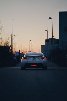 Taillight and Sunset