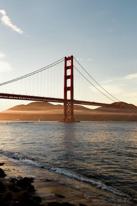 Golden hour at the Golden Gate Bridge.