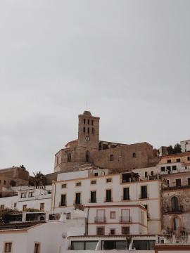 An old-timey castle in Ibiza.
