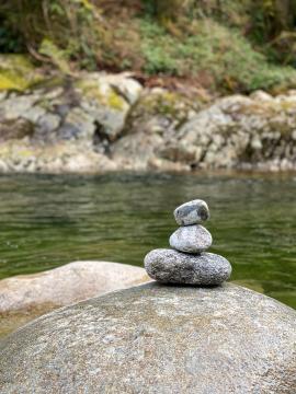 A rock on a rock on a rock on a rock