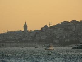 Sunset in Istanbul.