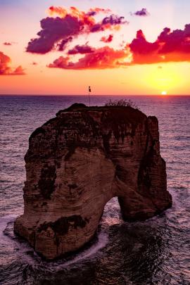 Rocky sunset