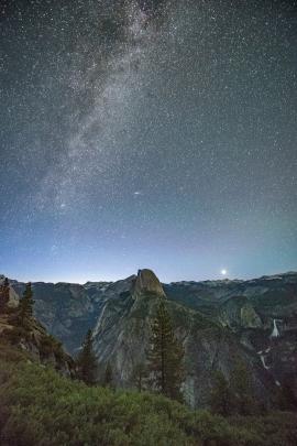 The Milky Way over half dome