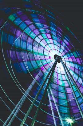 long exposure of Ferris Wheel