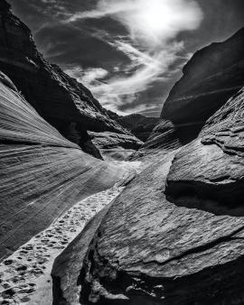 Bottom of rocky canyon